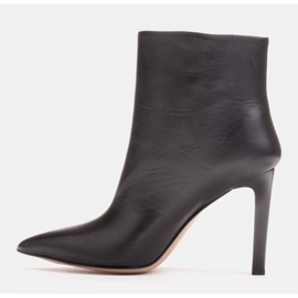 Marco Shoes Botas de tacón de aguja con pespuntes negro 3