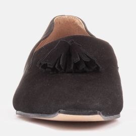 Marco Shoes Bailarinas lords de mujer con flecos negro 4