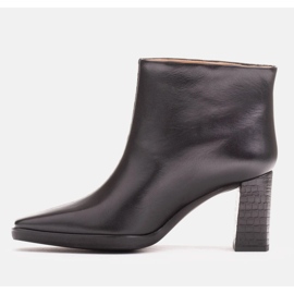 Marco Shoes Botas combinadas fabricadas en dos tipos de piel. negro 1