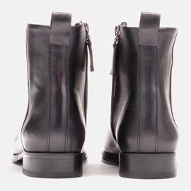 Marco Shoes Botas clásicas de tacón bajo negro 4
