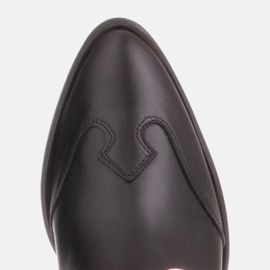 Marco Shoes Bota cowboy negra de piel auténtica negro 8