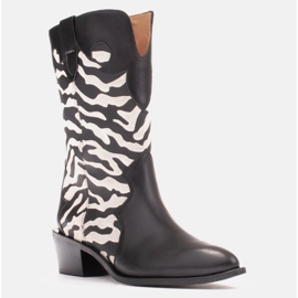 Marco Shoes Bota cowboy Clara con pespuntes decorativos negro 2