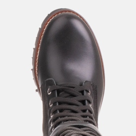 Marco Shoes Botas con cordones y suela ligera 2118B negro 8