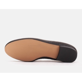 Marco Shoes Bailarinas con cadena de oro negro 5