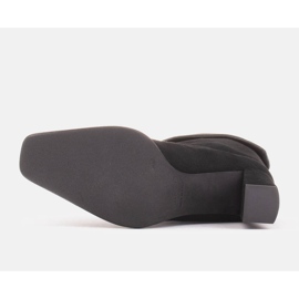 Marco Shoes Botines de tacón con cuello vuelto negro 4