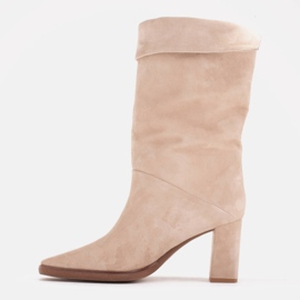 Marco Shoes Botines de tacón con cuello vuelto beige 2
