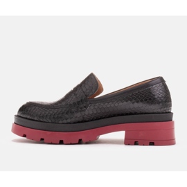 Marco Shoes Mocasines con suela gruesa negro 1