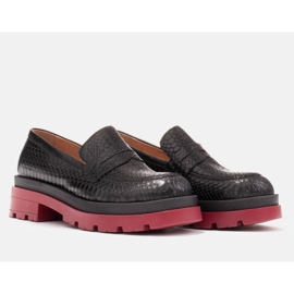 Marco Shoes Mocasines con suela gruesa negro 3