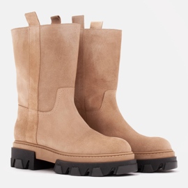 Marco Shoes Botas de cazador de ante beige 3
