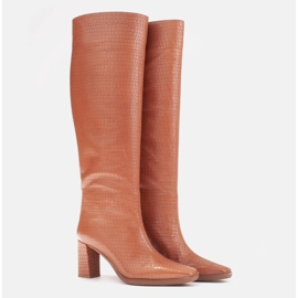 Marco Shoes Botas de tacón con empeine regular marrón 5