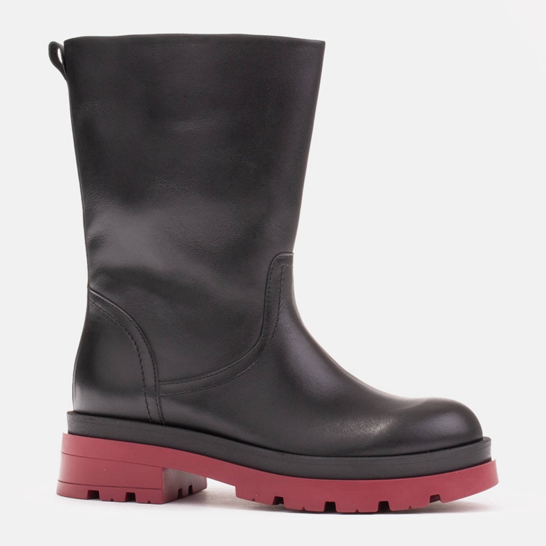 Marco Shoes Botas de plena flor en un trampero negro 1