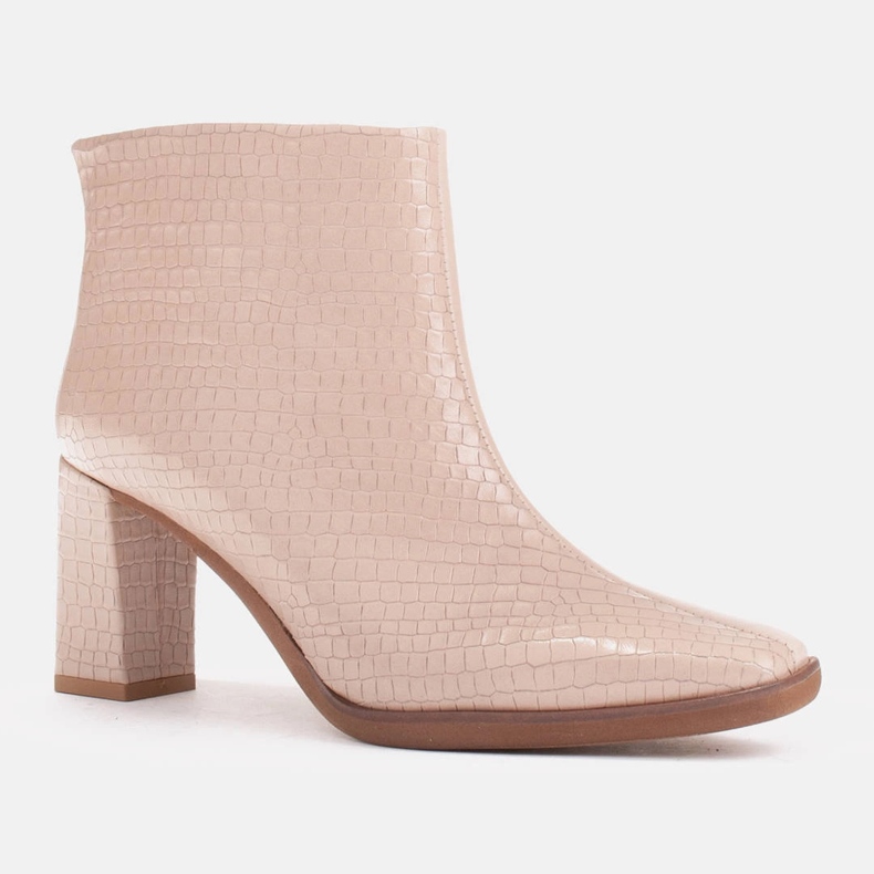 Marco Shoes Botas combinadas fabricadas en dos tipos de piel. beige 1 Marco Shoes Botas combinadas fabricadas en dos tipos de piel. beige 1