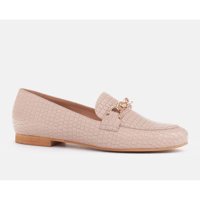 Marco Shoes Bailarinas con cadena de oro beige 1