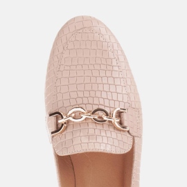 Marco Shoes Bailarinas con cadena de oro beige 4