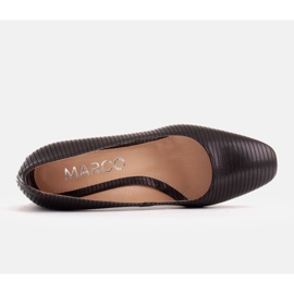 Marco Shoes Salón de piel natural negro 6