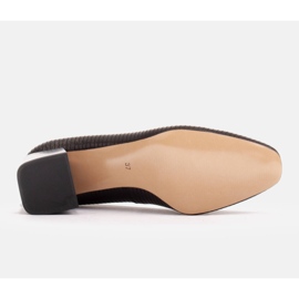 Marco Shoes Salón de piel natural negro 7