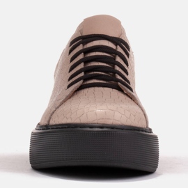 Marco Shoes Zapatillas de napa ligera beige 2