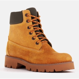 Marco Shoes Botas impermeables de piel amarilla impregnada amarillo 1