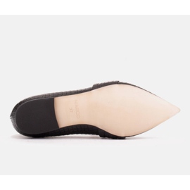 Marco Shoes Bailarinas croco con hebilla grande negro 7