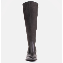 Marco Shoes Botas clásicas en combinación de piel y nubuck negro 2