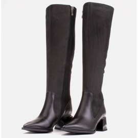 Marco Shoes Botas clásicas en combinación de piel y nubuck negro 7