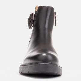 Marco Shoes Botines chelsea con hebilla decorativa negro 4