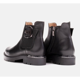 Marco Shoes Botines chelsea con hebilla decorativa negro 6