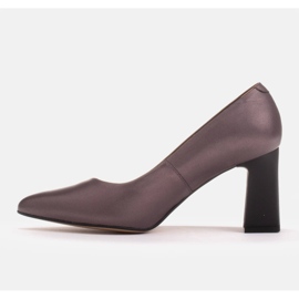 Marco Shoes Zapatos de salón de mujer elegantes en piel marrón 3