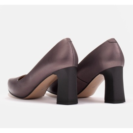 Marco Shoes Zapatos de salón de mujer elegantes en piel marrón 7