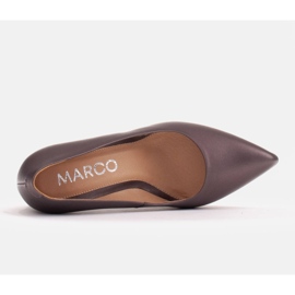Marco Shoes Zapatos de salón de mujer elegantes en piel marrón 6