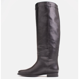 Marco Shoes Botas de piel para pantorrilla ancha negro 3