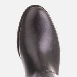 Marco Shoes Botas de piel para pantorrilla ancha negro 6