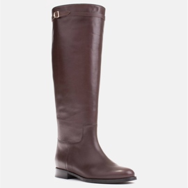 Marco Shoes Botas de piel para pantorrilla ancha marrón 4