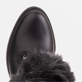 Marco Shoes Botas en piel y piel repujada negro 6
