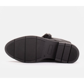 Marco Shoes Botas en piel y piel repujada negro 3