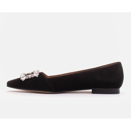 Marco Shoes Bailarinas con piedras decorativas negro 5