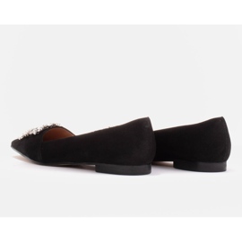Marco Shoes Bailarinas con piedras decorativas negro 7