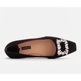 Marco Shoes Bailarinas con piedras decorativas negro 3