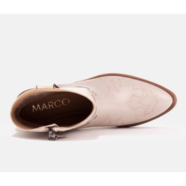 Marco Shoes Botas cowboy de piel con pespuntes decorativos 2188B-1278-042-1 beige 8