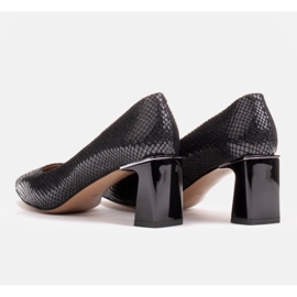 Marco Shoes Salones en ante natural negro 5