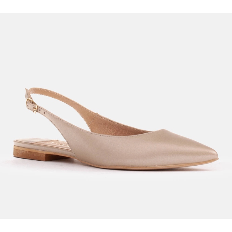 Marco Shoes Sandalias de piel natural en color dorado 1965P-1232-1 beige 1