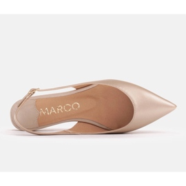 Marco Shoes Sandalias de piel natural en color dorado 1965P-1232-1 beige 3