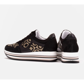 Marco Shoes Deportivas con suela gruesa de ante natural 2228P-1285-041-001-1 negro 6