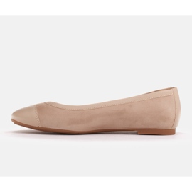 Marco Shoes Cómodas bailarinas con ribete beige 2