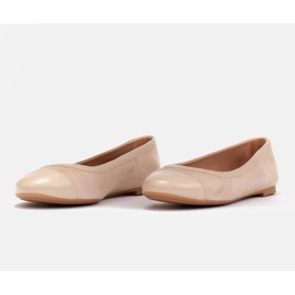 Marco Shoes Cómodas bailarinas con ribete beige 6