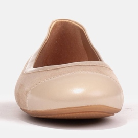 Marco Shoes Cómodas bailarinas con ribete beige 3