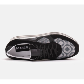 Marco Shoes Deportivas con suela gruesa de ante natural 2228P-1286-041-001-1 negro gris 6