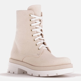 Marco Shoes Botines primavera algodón 2090B-1265-4 beige 3