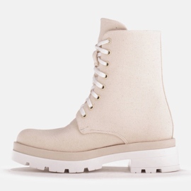 Marco Shoes Botines primavera algodón 2090B-1265-4 beige 4