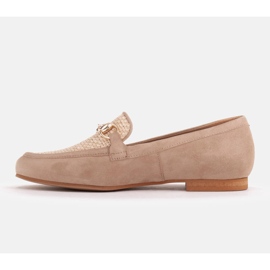 Marco Shoes Mocasines con adorno dorado beige 5